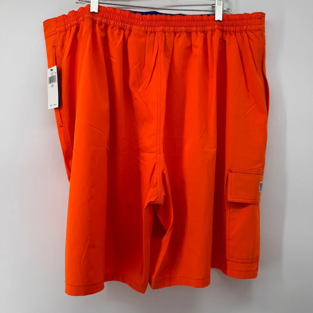 Polo Ralph Lauren Swim Trunks Men 2XLT Orange Cargo Pocket Lace-Up Big & Tall